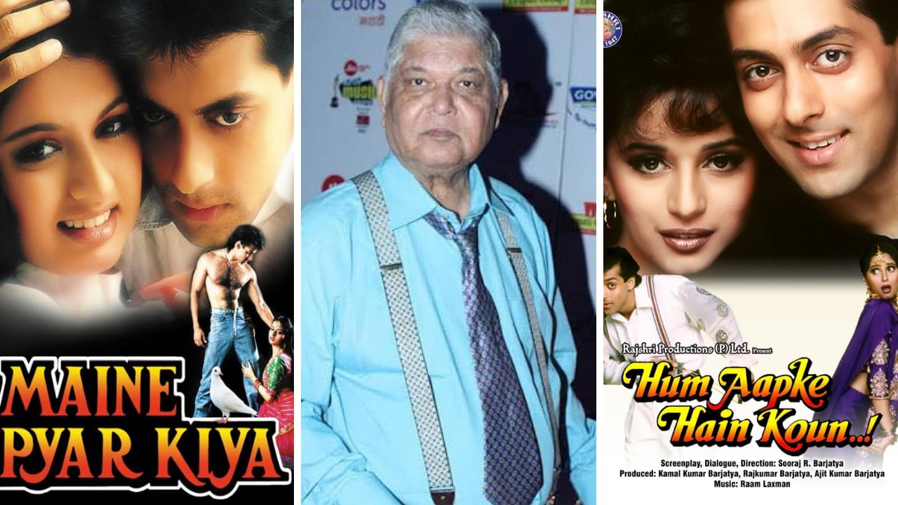 Vijay Patil (centre) of the music composter Raam-Laxman has composed for hit films Maine Pyar Kiya (left) and Hum Aapke Hain Koun (right). Images from facebook